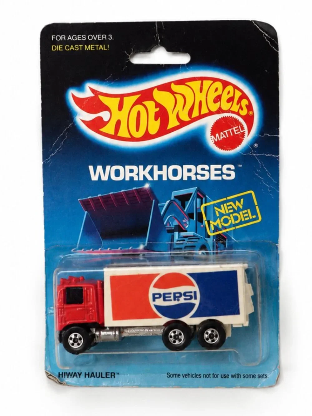 Hot Wheels Workhorses Pepsi Hiway Hauler Die-Cast Truck on Card 1989 Mattel